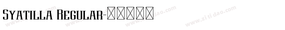 Syatilla Regular字体转换